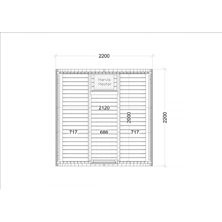 Maison de sauna - HARVIA Kaski 220-P