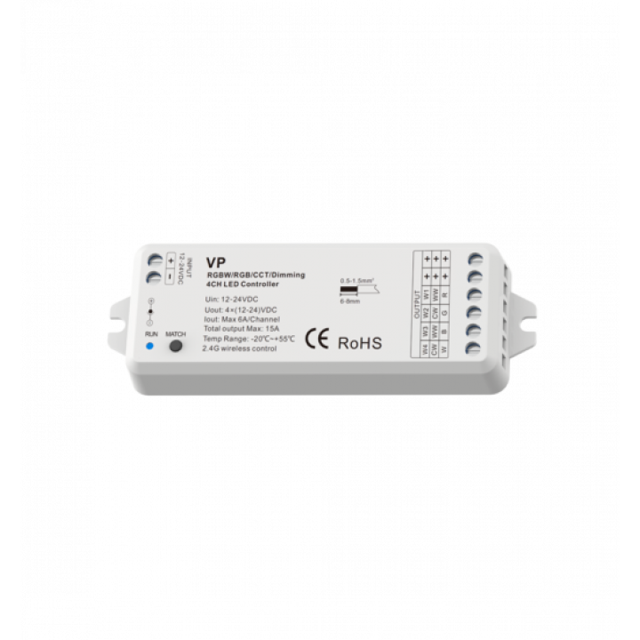 Pilote sans fil Harvia LC-CV-VP pour LED RGBW, CV 12/24 V, 360 W