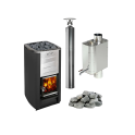 Ensemble poêle à bois pour sauna HARVIA M3, pierres, cheminée, chauffe-eau - 0