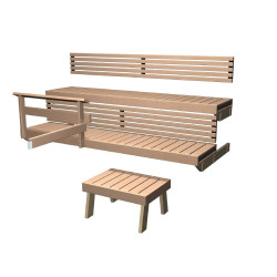 Harvia Formula 19, kit banc en aulne 