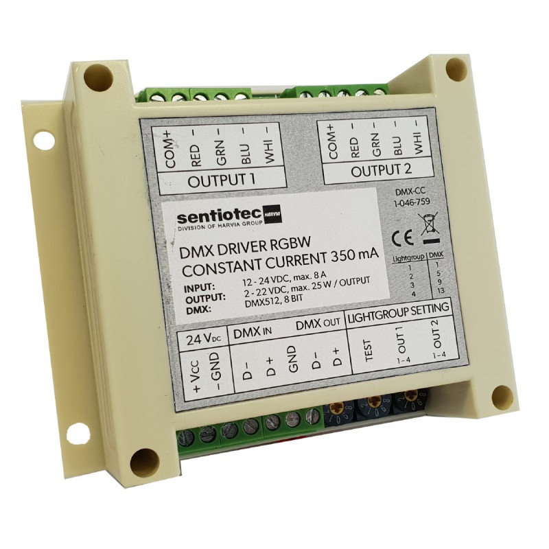 Pilote de LED Harvia DMX RGBW, 2 × 4 canaux