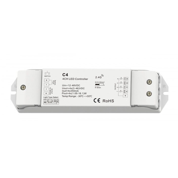 Pilote sans fil Harvia LC-CV-VP pour LED RGBW, CV 12/24 V, 360 W
