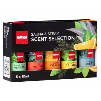 Coffret parfumé pour sauna HARVIA, 5 x 10 ml