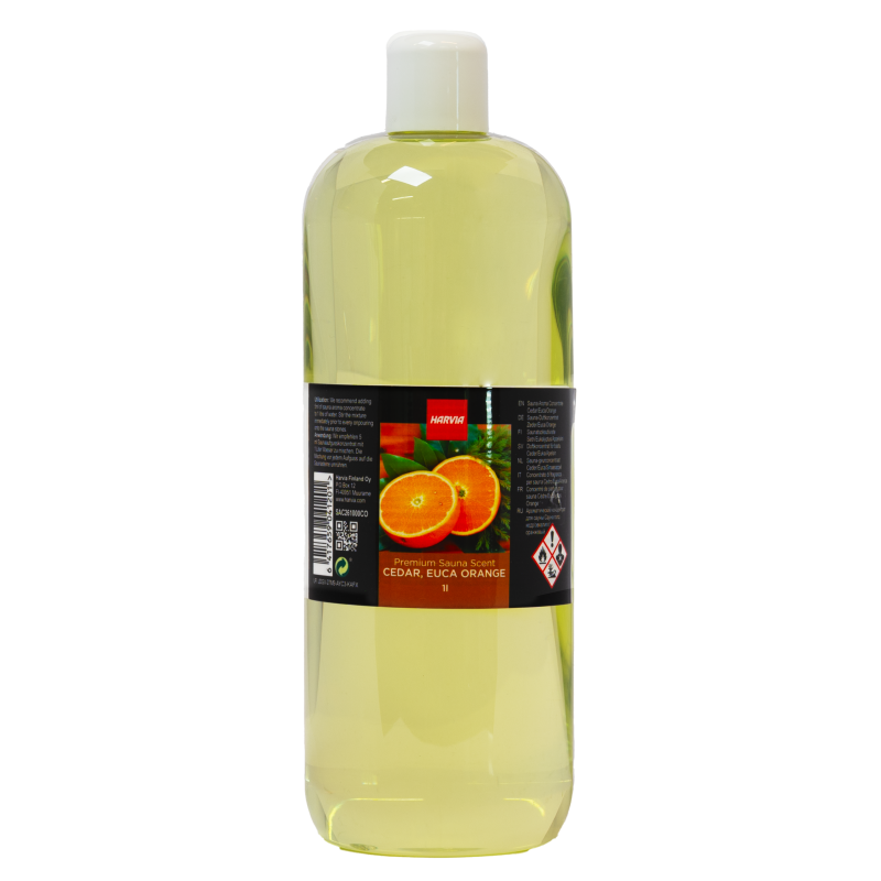Concentré de parfum pour sauna HARVIA, cèdre, eucalyptus, orange, 1 l