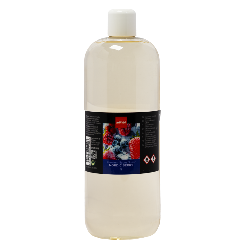 Concentré de parfum pour sauna HARVIA, baies d'alisier sauvage 1 l Concentré de parfum pour sauna HARVIA, baies d'alisier sauvage 1 l