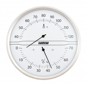 Thermo-hygromètre HARVIA rond, blanc