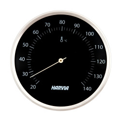 Thermomètre de sauna HARVIA, rond, noir, diamètre 160 mm, SAC90200 