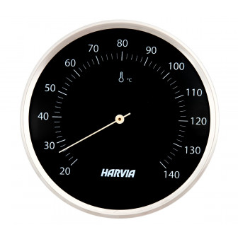 Thermomètre de sauna HARVIA, rond, noir, diamètre 160 mm, SAC90200