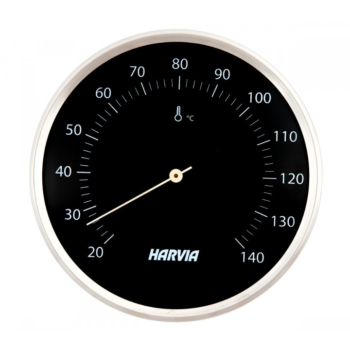 Thermomètre de sauna HARVIA, rond, noir, diamètre 160 mm, SAC90200
