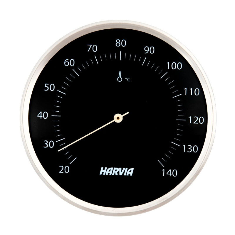 Thermomètre de sauna HARVIA, rond, noir, diamètre 160 mm, SAC90200