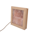 Lampe LED en sel de l'Himalaya, bois d'abachi - 2