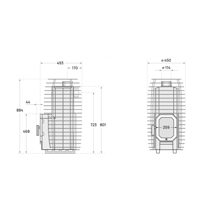 Poêle à bois pour sauna HUUM HIVE Flow Mini