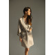 Robe de chambre en lin faite main, courte ML