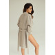 Robe de chambre en lin faite main, courte ML