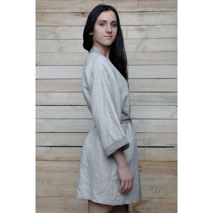 Peignoir en lin fait main - kimono