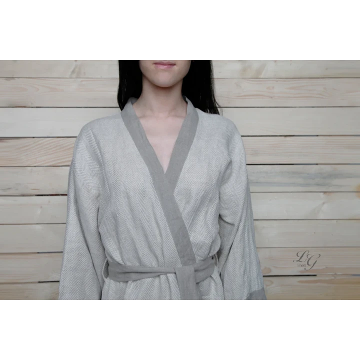 Peignoir en lin fait main - kimono