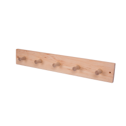 Cintre en bois d'aulne avec 5 crochets 