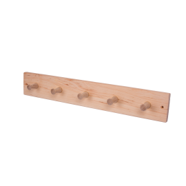 Cintre en bois d'aulne avec 5 crochets 