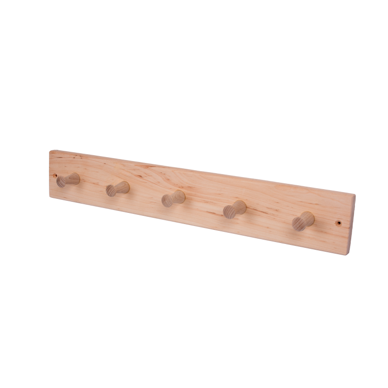 Cintre en bois d'aulne avec 5 crochets