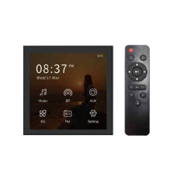 Amplificateur audio stéréo domestique Bluetooth à écran tactile B4, noir 