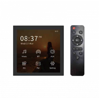 Amplificateur audio stéréo domestique Bluetooth à écran tactile B4, noir