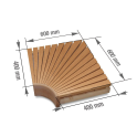 Module d'angle pour bancs de sauna modulaires - 2