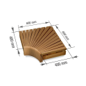 Module d'angle pour bancs de sauna modulaires - 10