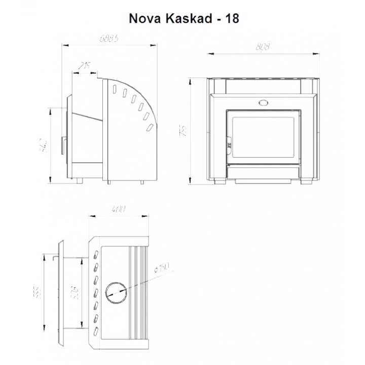 Poêle à bois pour sauna - NOVA KASKAD 18