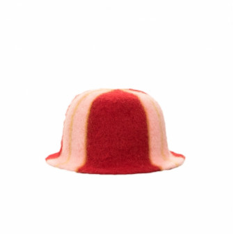 Bonnet de sauna - Rayé, rouge, blanc, jaune
