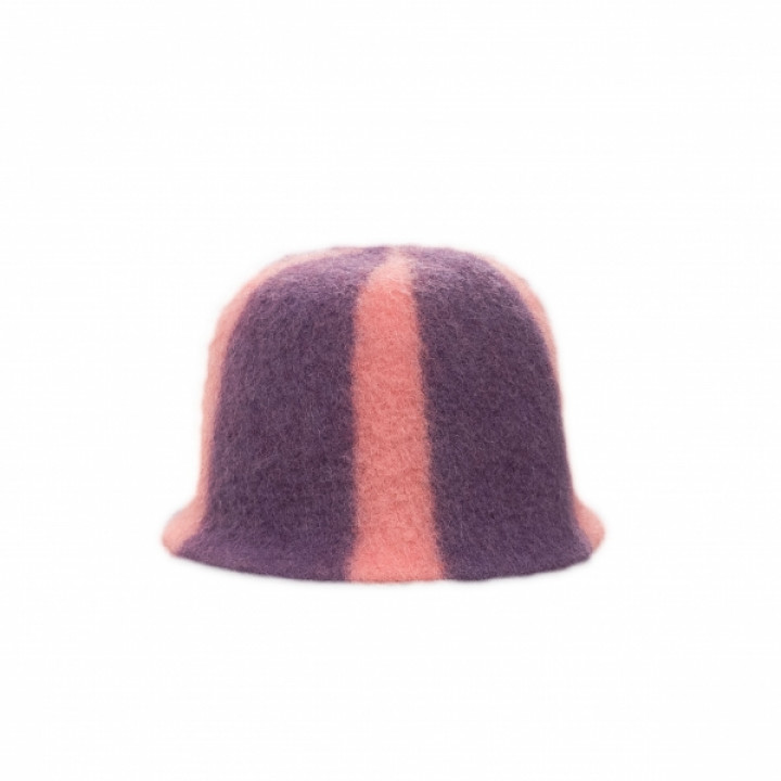 Bonnet de sauna - Rayé, violet, rose