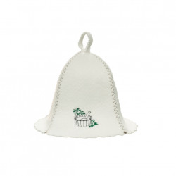 Chapeau de sauna - un seau avec une louche  Chapeau de sauna - un seau avec une louche