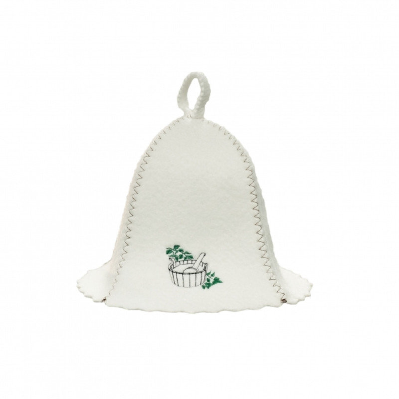 Chapeau de sauna - un seau avec une louche