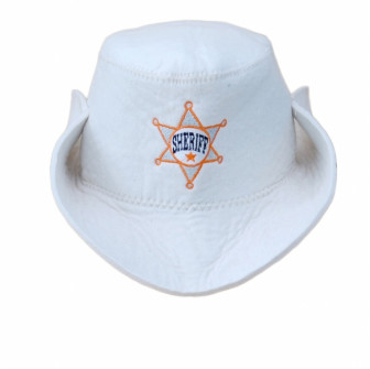 Bonnet de sauna - Shérif, blanc