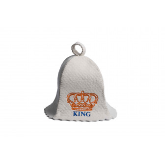 Bonnet de sauna - KING, blanc