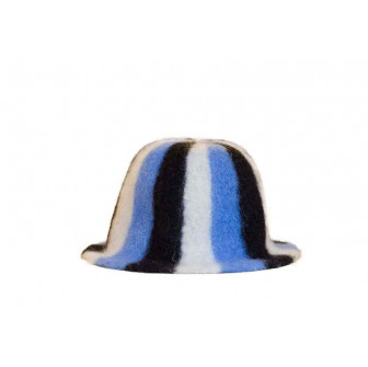 Bonnet de sauna - Rayé, blanc, bleu, noir