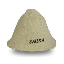 Bonnet de sauna - SAUNA, blanc, laine  Bonnet de sauna - SAUNA, blanc, laine