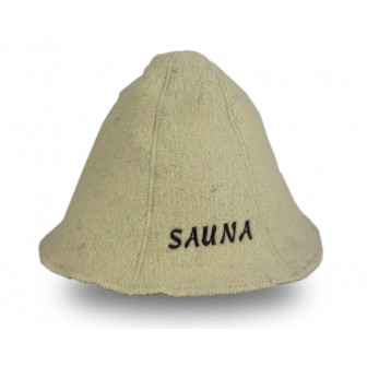 Bonnet de sauna - SAUNA, blanc, laine