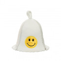 Bonnet de sauna - sourire, blanc - 0