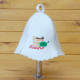 Bonnet de sauna - SAUNA avec seau et fouet, blanc