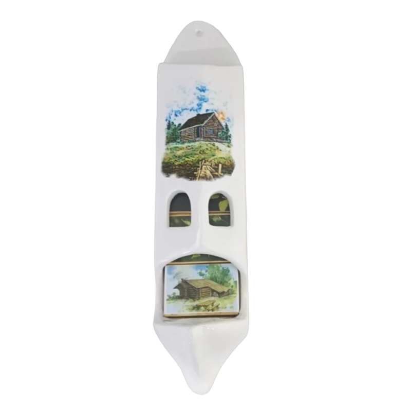 Porte-allumettes en céramique avec 5 boîtes d'allumettes