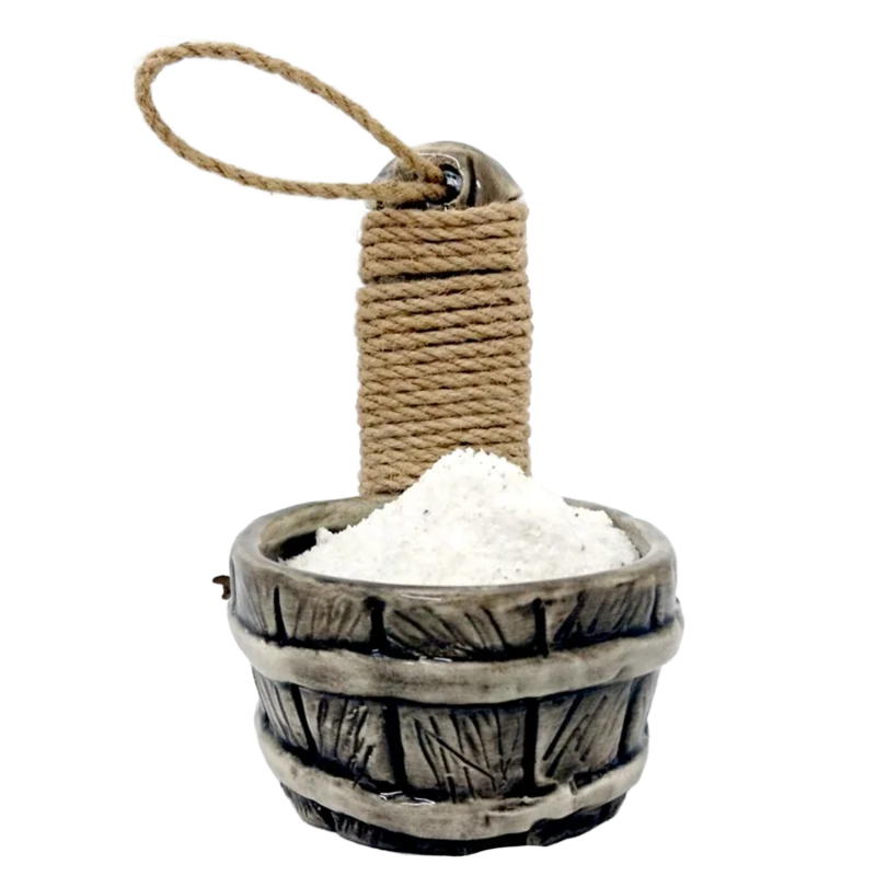 Récipient à sel en céramique pour sauna - baril 200 ml