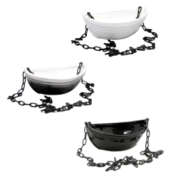 Récipient en céramique pour parfums - bateau avec chaîne  Récipient en céramique pour parfums - bateau avec chaîne