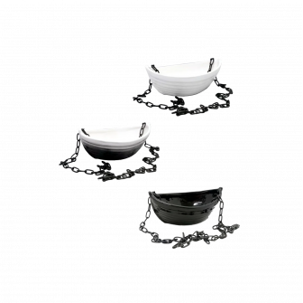 Récipient en céramique pour parfums - bateau avec chaîne