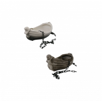 Récipient en céramique pour parfums - bateau avec fille