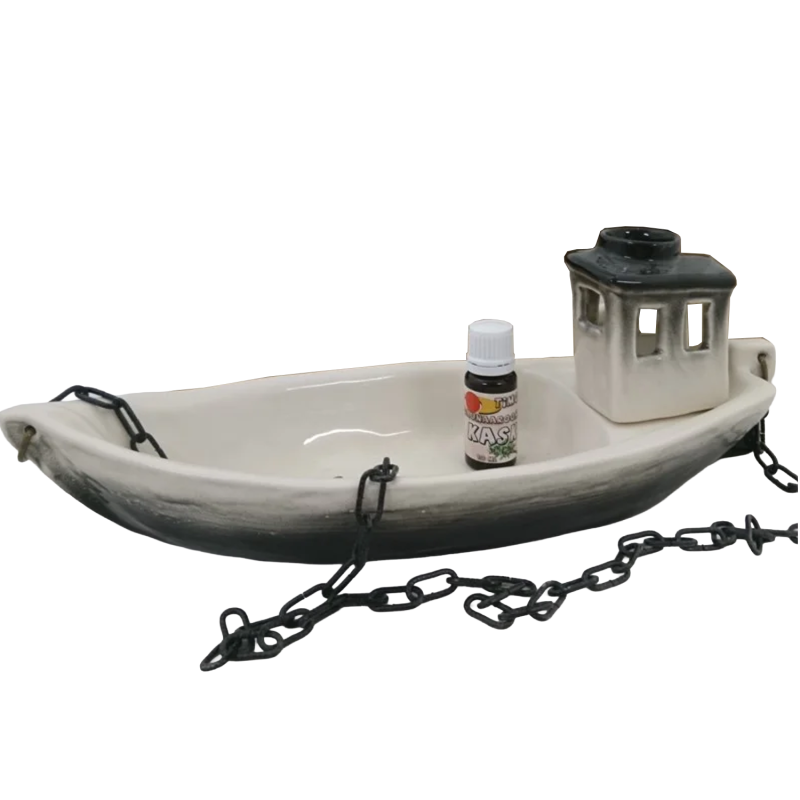 Récipient en céramique pour parfums - bateau avec arôme