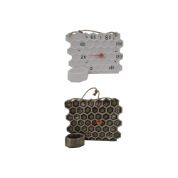 Thermomètre de sauna en céramique - nid d'abeille 