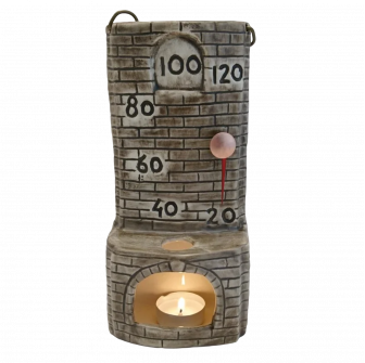 Thermomètre de sauna en céramique - poêle