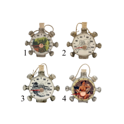 Thermomètre de sauna en céramique - gouvernail de navire 