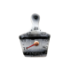 Thermomètre de sauna en céramique - panneau, noir et blanc