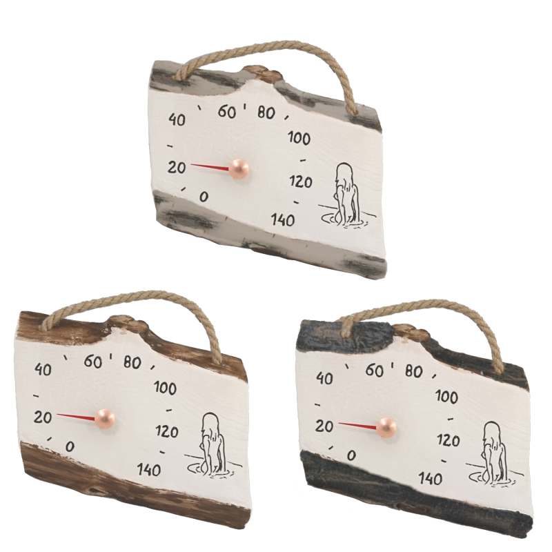 Thermomètre de sauna en céramique - fille dans l'eau